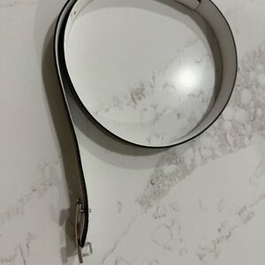 Hermes Taupe & White Womens Belt